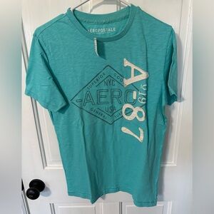 Aeropostale T-Shirt Aqua Blue Men’s S NWT